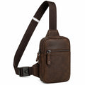 Borsa a tracolla 18 x 7 x 31 cm in similpelle marrone con tasche zip