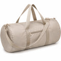 Borsone cilindrico 50 cm in poliestere beige con tracolla regolabile