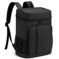 Zaino 30 x 20 x 45 cm in tessuto sintetico nero con scomparti multipli per uso quotidiano